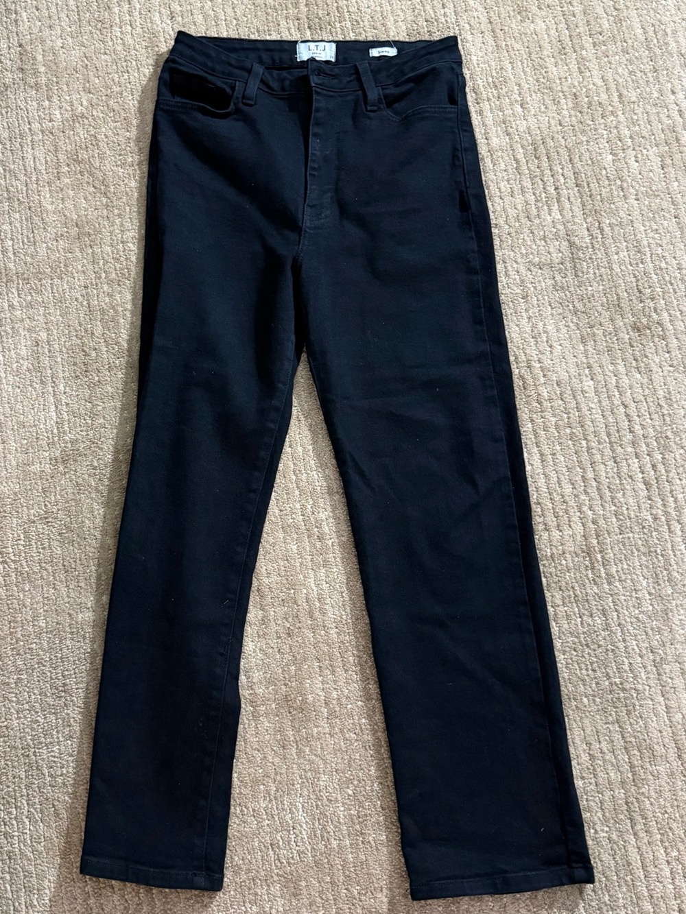 L.T.J Letter to Juliet Black Straight-Leg Jeans Size 28